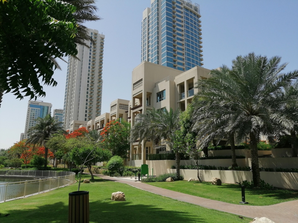 Apartment buildings in The Greens, Dubai