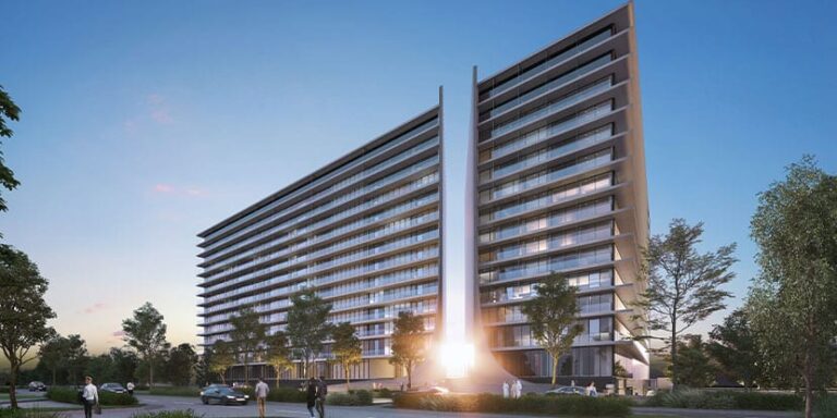 Residence buildings at sunset, Anantara Sharjah Residences, Al Heerah Beach, Sharjah (Arada image)