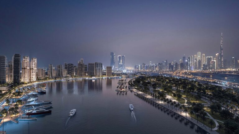 Aerial view of the towers, Artistry Two Residences, Dubai Design District (Select Group image)