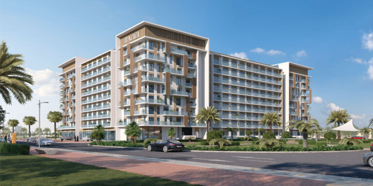Developer render of Beach Oasis II, Azizi Grand and Beach Oasis 2, Dubai Studio City (Azizi Developments image)