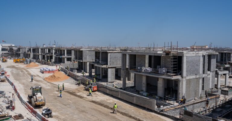 Construction progress photo, Bay Villas, Dubai Islands (Nakheel image)