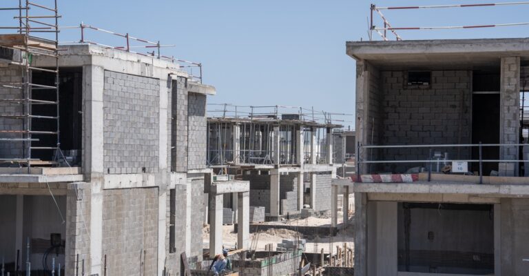 Construction progress photo, third view, Bay Villas, Dubai Islands (Nakheel image)