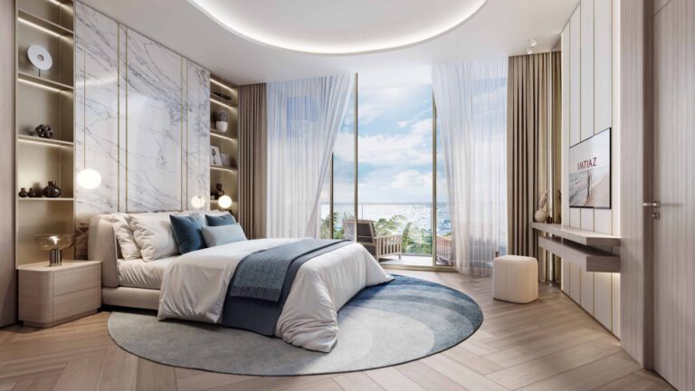 Bedroom with sea view, Beach Walk 4 by Imtiaz, Dubai Islands (Imtiaz Developments image)