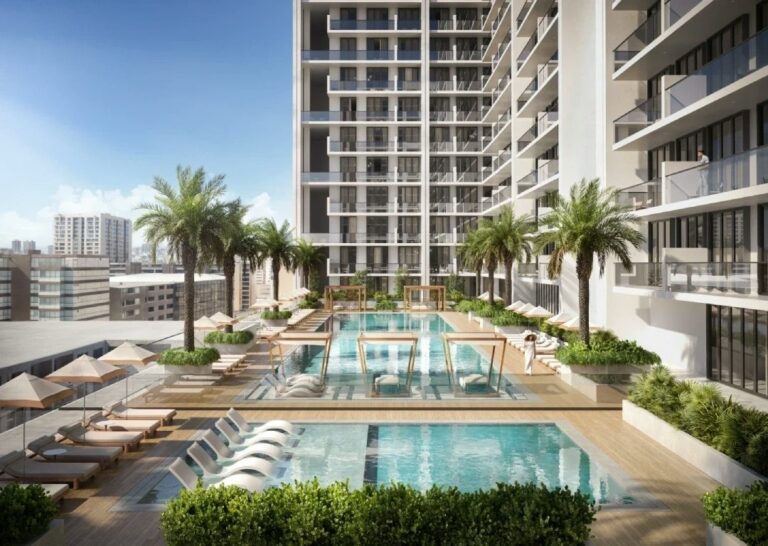 Swimming pool, Binghatti Amberhall, Jumeirah Village Circle (Binghatti image)