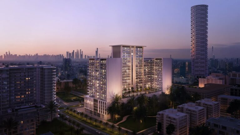 Building exterior, Binghatti Amberhall, Jumeirah Village Circle (Binghatti image)