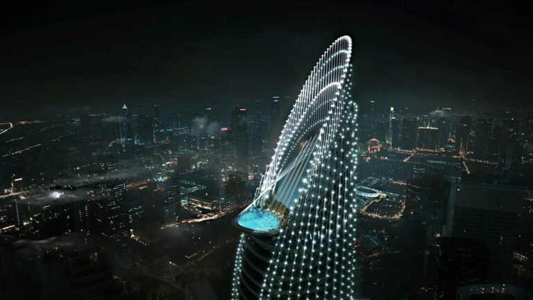 Tower exterior, Binghatti Skyblade, Downtown Dubai (Binghatti image)