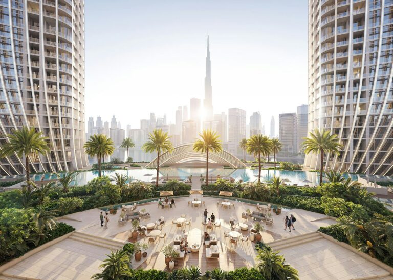Outdoor sitting area, Binghatti Skyrise, Business Bay (Binghatti image)