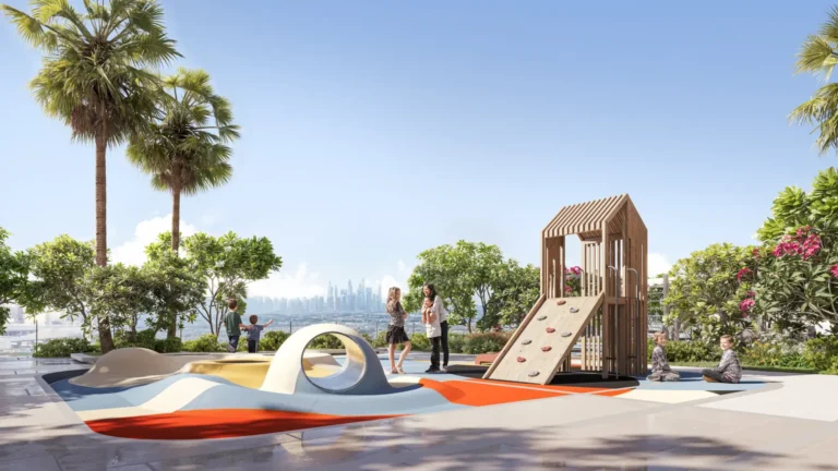 Exterior render, second view, ELAR1S SKY, Jumeirah Village Triangle (Object 1 image)