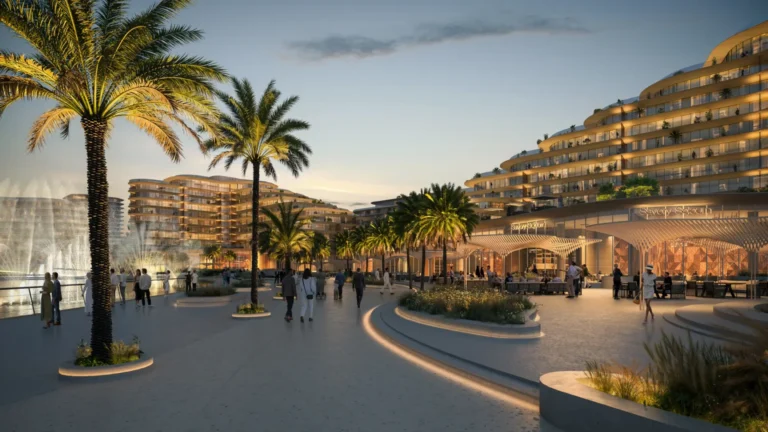 Architect's view of the building, Mandarin Oriental Residences, Saadiyat Cultural District, Abu Dhabi (Aldar image)