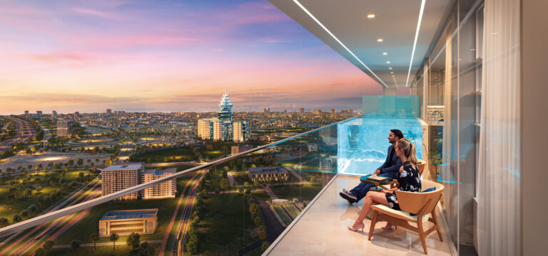Private pool on an apartment terrace, Oasiz, Dubai Silicon Oasis (Danube Properties image)