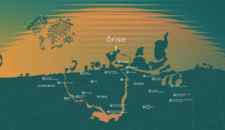 Location map, Orise, Dubai Maritime City (Beyond Developments image)