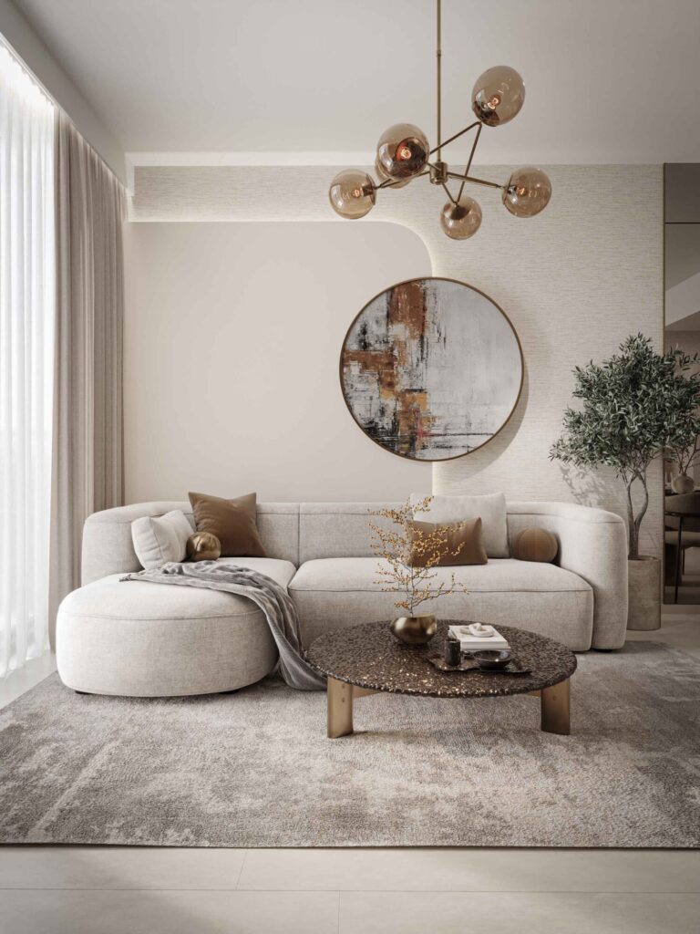 Living room, Pearl House 4 by Imtiaz, Jumeirah Village Circle (Imtiaz Developments image)