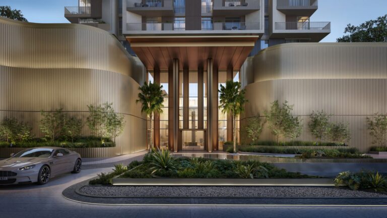 Buildings and shared outdoor spaces, Rise by Athlon, Dubailand (Aldar image)