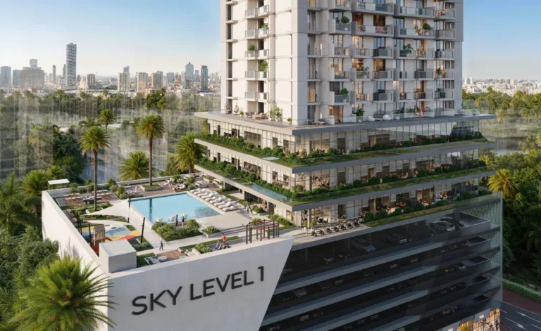 Tower exterior render, SKY LEVEL 1, Jumeirah Village Circle (Object 1 image)