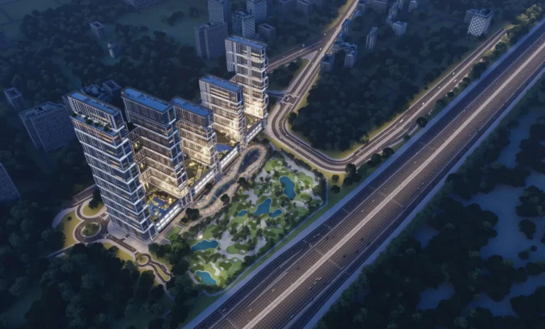 Night overview render, Sobha One, Ras Al Khor (Sobha Realty image)
