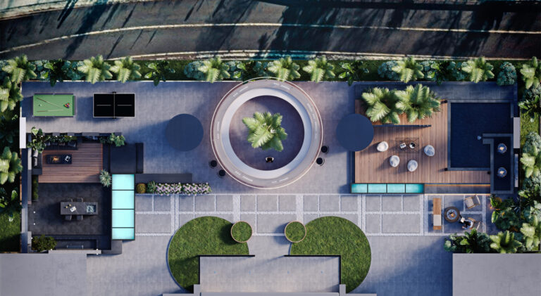 Project render, The Borough, Jumeirah Village Circle (Mirfa IBC image)
