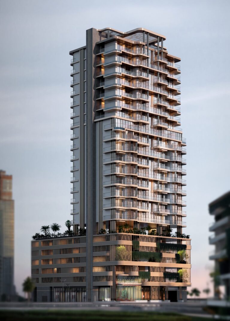 Project render, The Borough, Jumeirah Village Circle (Mirfa IBC image)