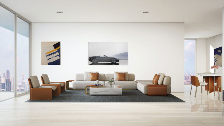 Sky villa living room, Viewz, Jumeirah Lake Towers (Danube Properties image)