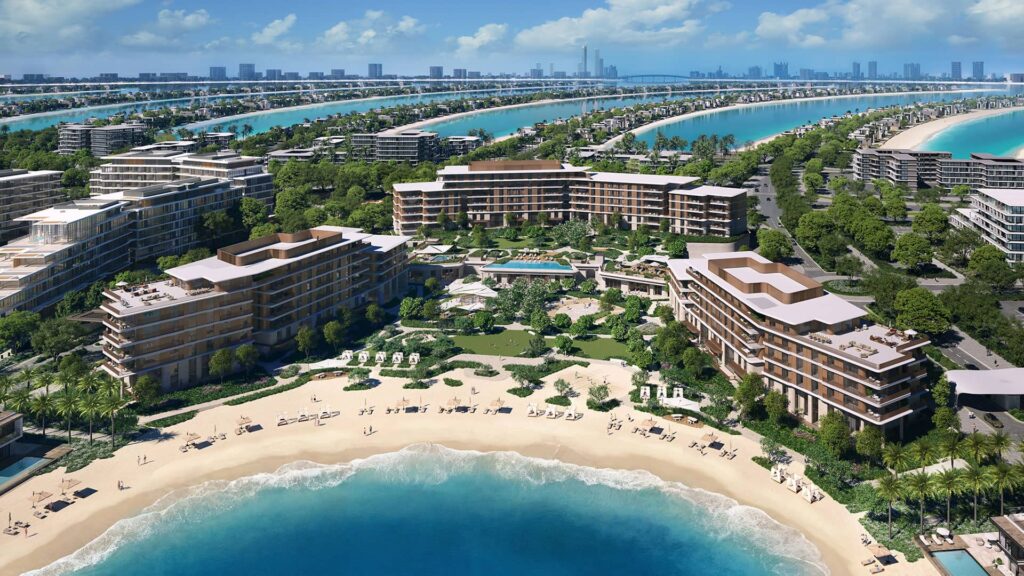 Exterior view of the buildings, Palm Central Private Residences, Frond N, Palm Jebel Ali (Nakheel image)