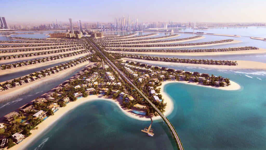 View of the Palm Crown villa community, The Palm Crown, Palm Jumeirah (Nakheel image)