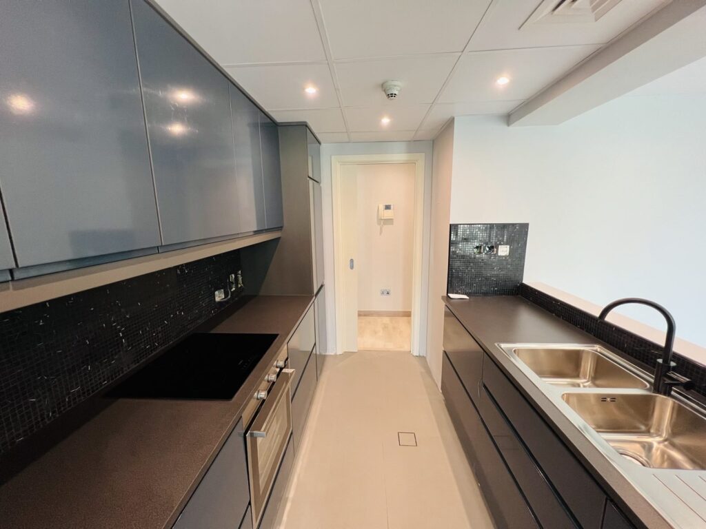 The renovated kitchen in Al Ghozlan, The Greens