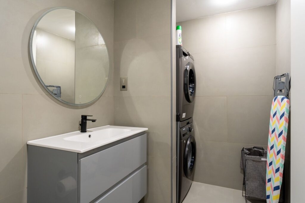 Bathroom vanity after the renovation, Lake Terrace, JLT