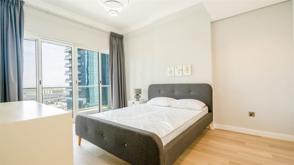 Bedroom after the renovation, Lake View Tower, JLT