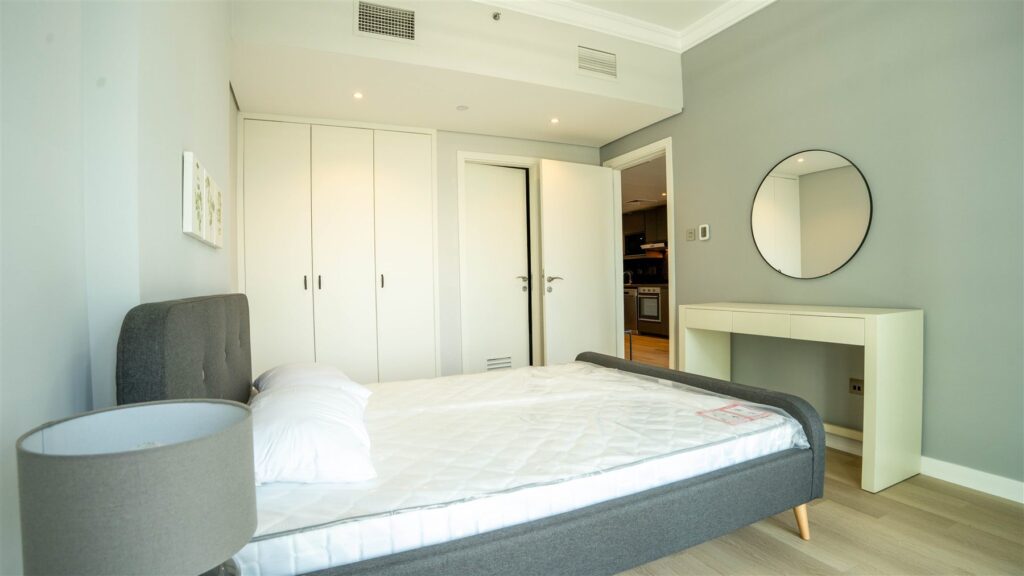 Bedroom wardrobes after the renovation, Lake View Tower, JLT