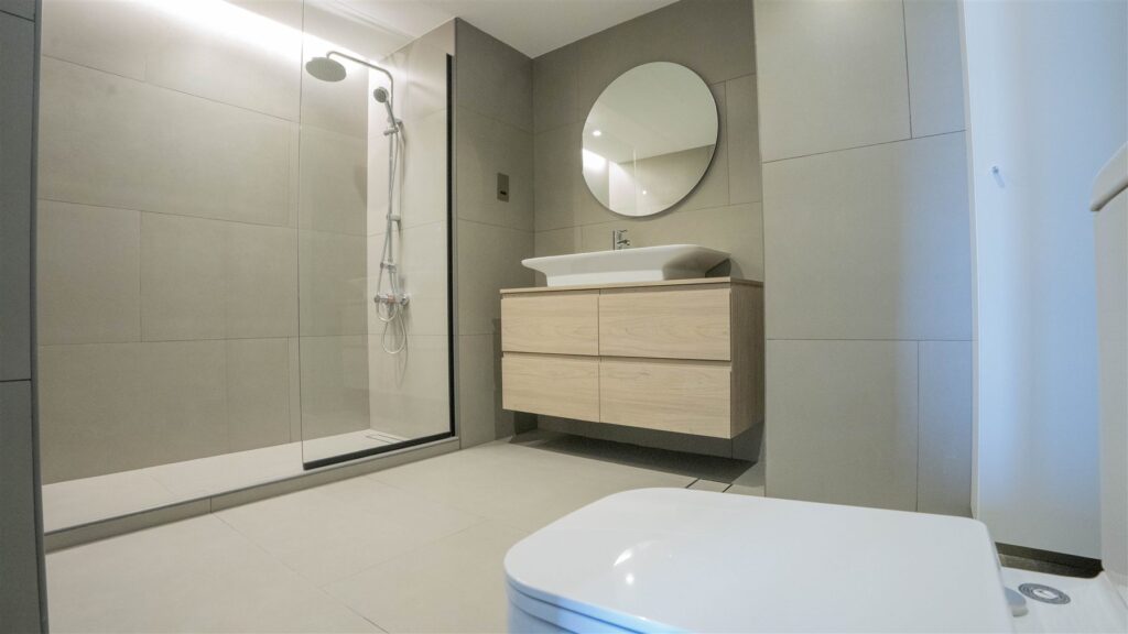 Bathroom after the renovation, Lake View Tower, JLT