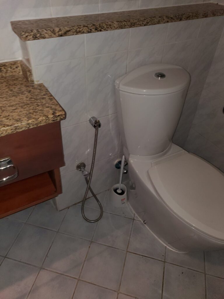 Bathroom vanity before the renovation, Lake View Tower, JLT