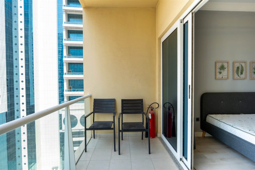 Balcony after the renovation, Lake View Tower, JLT