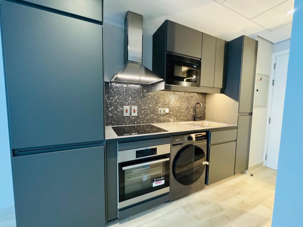 Kitchen after the renovation, Lake View Tower, JLT
