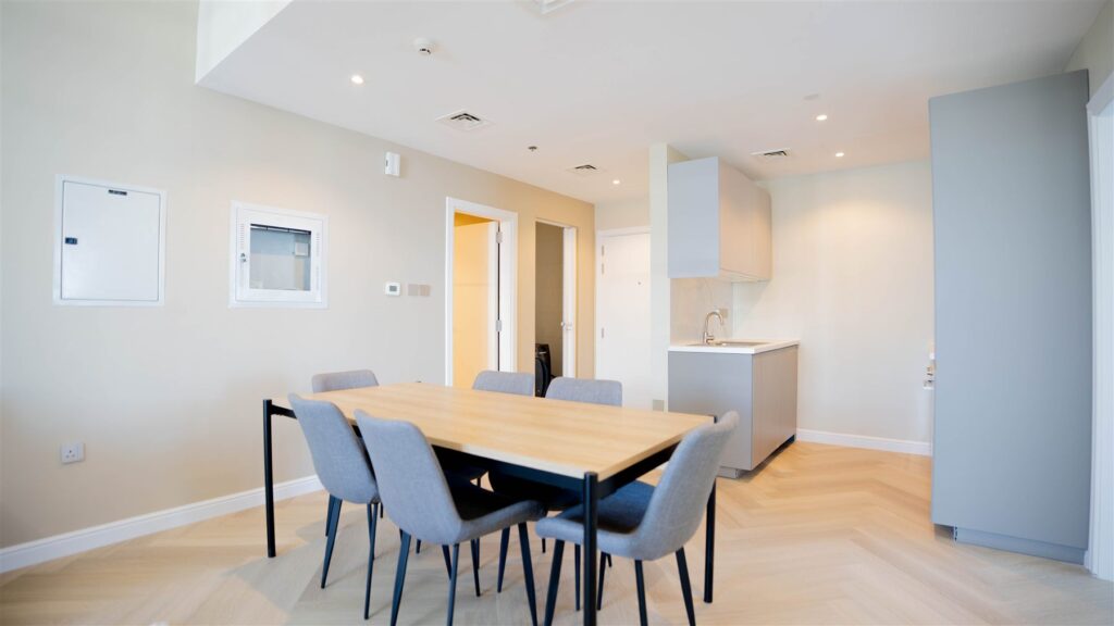 Dining and kitchen after the renovation, Preatoni Tower, JLT